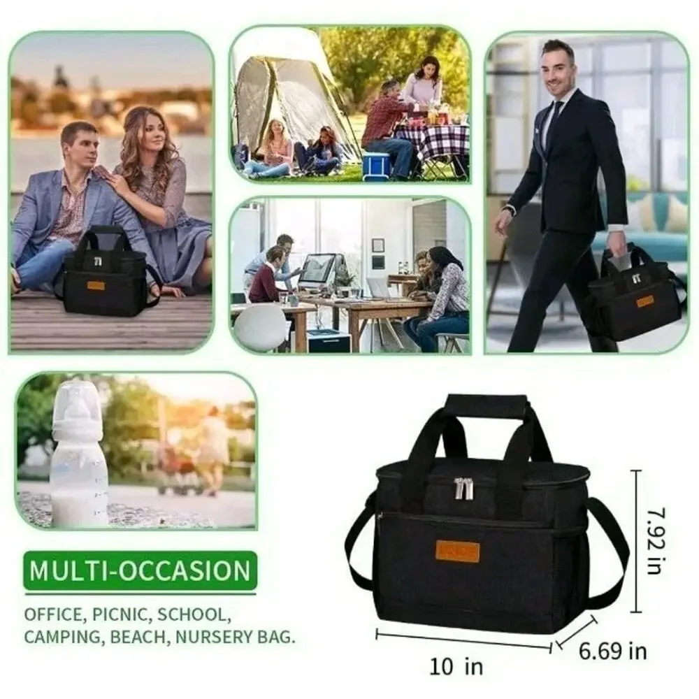 iknoe Large Cooler Bag Collapsible 8.5L Insulated Bags Leakproof Lunch Cooler